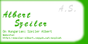 albert szeiler business card